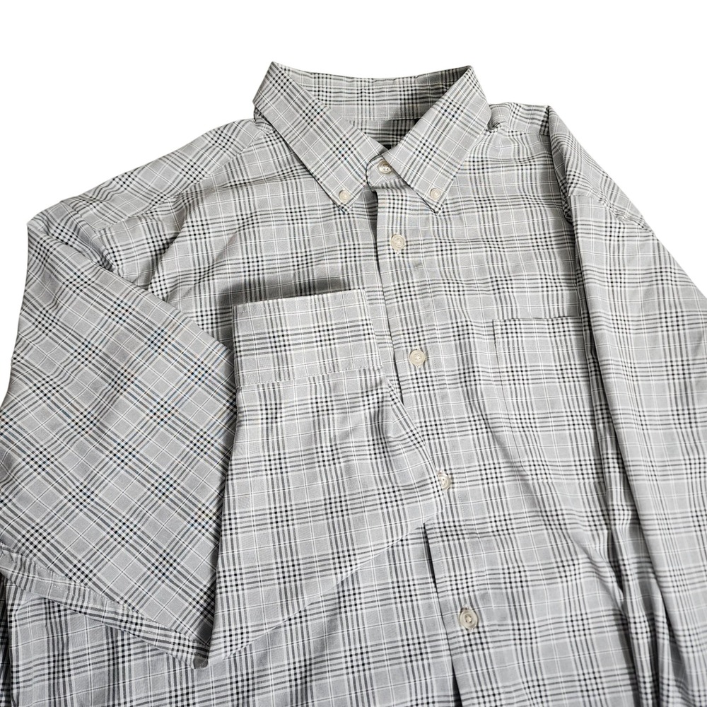ORVIS Mens XL Active Fit Plaid Long Sleeve Button Up Shirt Polyester